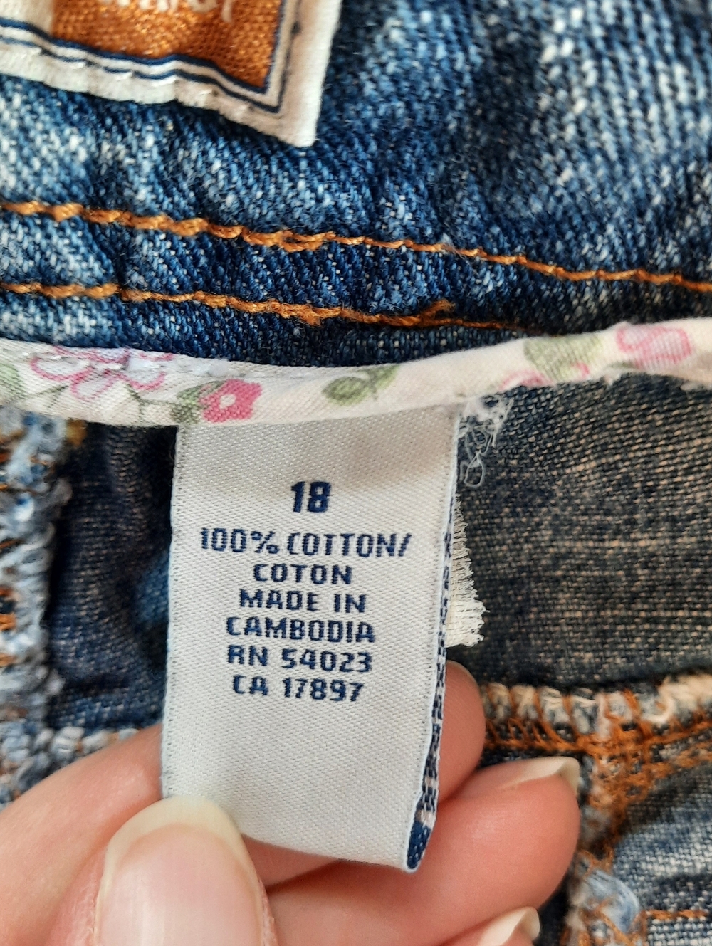 Vintage Y2K Old Navy 100% Cotton Medium Wash Denim Jean Maxi Skirt Size 18 - Picture 7 of 11